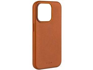 Kožený zadný kryt FIXED MagLeather pre Apple Iphone 15 Pro s podporou MagSafe, hnedý