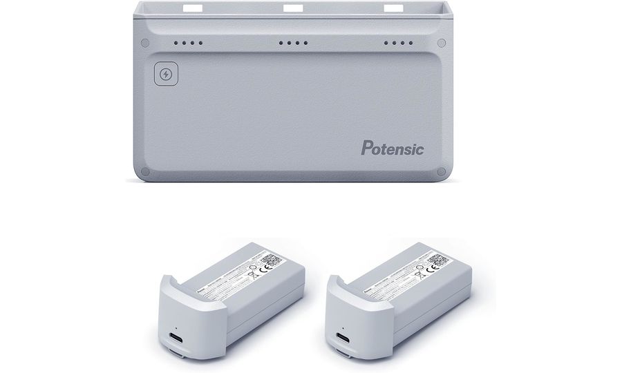 Potensic 3-polohová rýchlonabíjačka pre Atom 4K 60W More Power, sada so sieťovým adaptérom a 2x batériami
