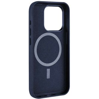 Kožený zadný kryt FIXED MagLeather pre Apple Iphone 15 Pro s podporou MagSafe, modrý