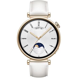 Huawei Watch GT4 41 mm, kožený remienok, biely