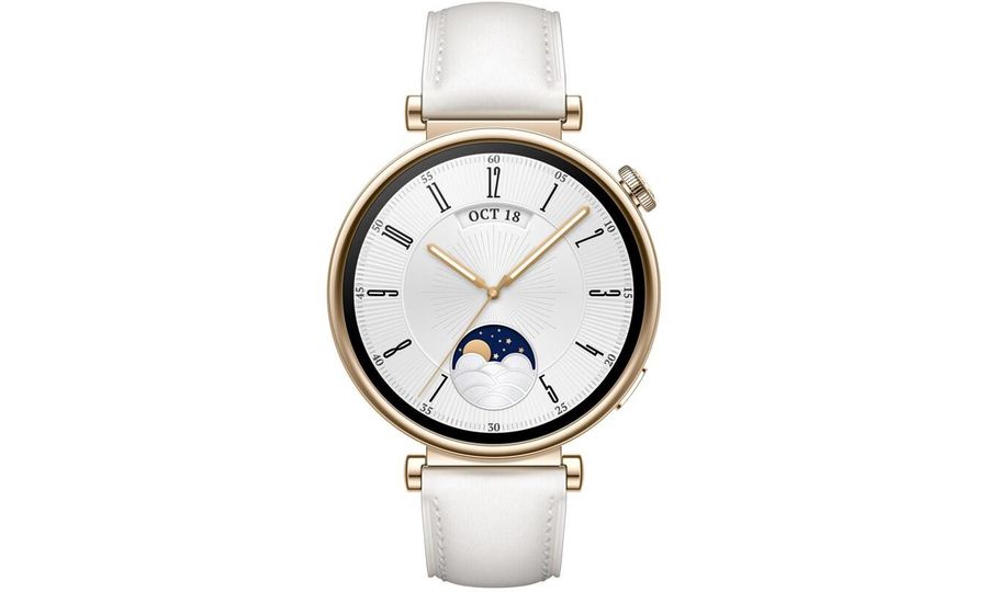 Huawei Watch GT4 41 mm, kožený remienok, biely