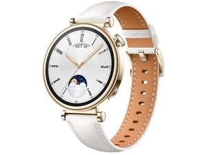Huawei Watch GT4 41 mm, kožený remienok, biely