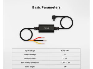 70mai Hardwire Kit UP02, sada microUSB na napájanie kamier v parkovacom režime