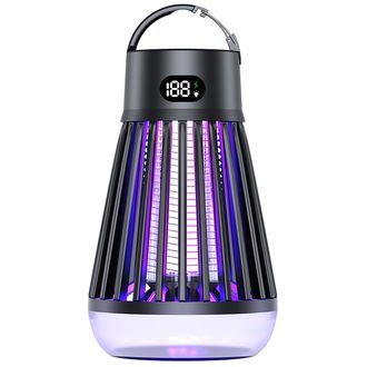 UV elektrický dobíjací lapač hmyzu a komárov s LED svietidlom, digitálny displej