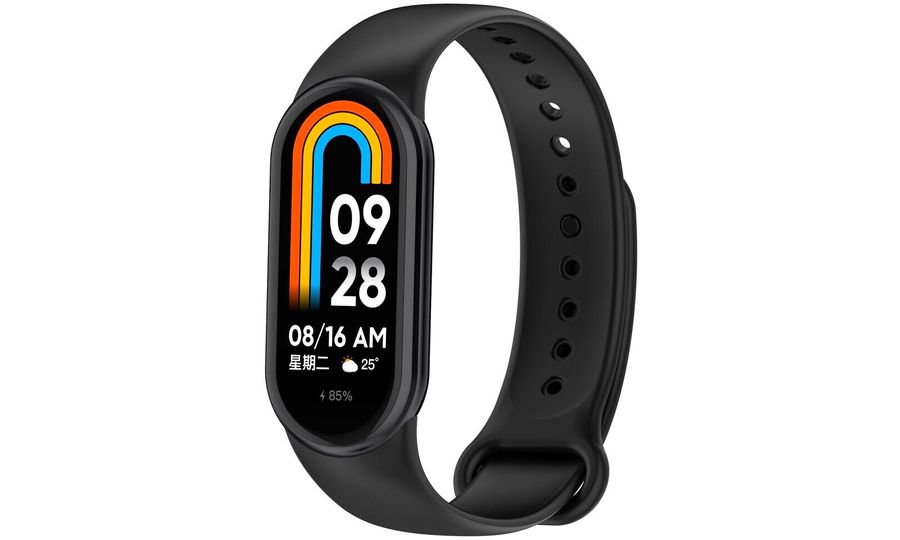 Mobilly Basic silikónový náhradný náramok pre Mi Band 8 - čierny