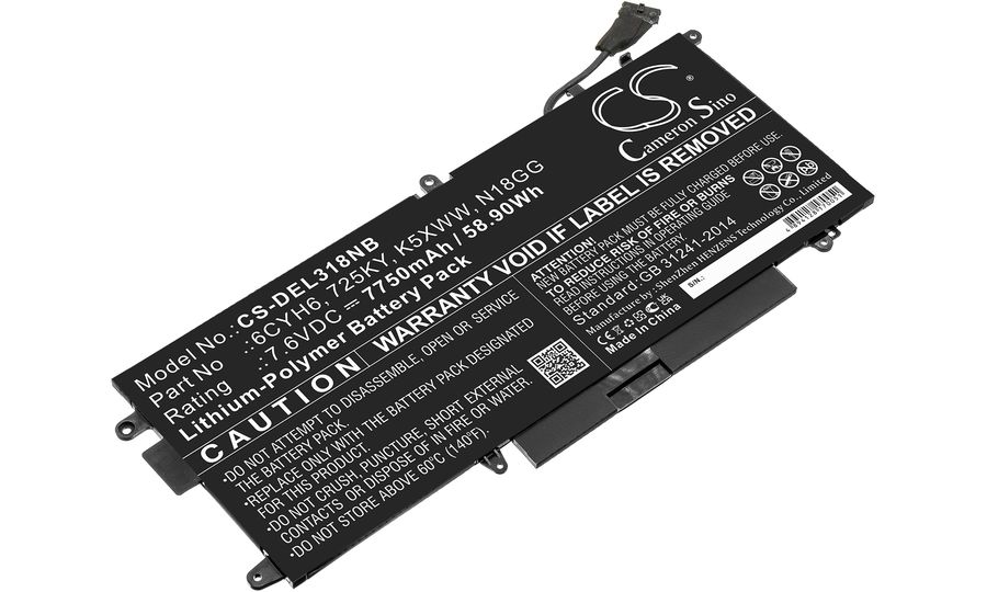Batéria pre Dell Latitude 12 5289, Dell Latitude E5289, 7750 mAh, Li-Pol
