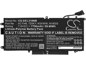 Batéria pre Dell Latitude 12 5289, Dell Latitude E5289, 7750 mAh, Li-Pol