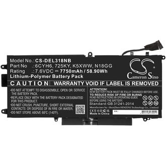 Batéria pre Dell Latitude 12 5289, Dell Latitude E5289, 7750 mAh, Li-Pol