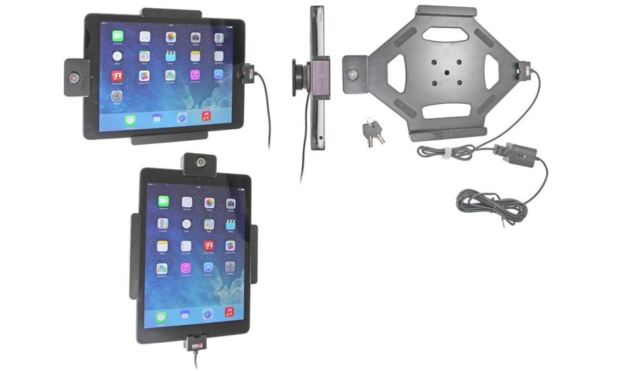 Brodit držiak do auta na Apple iPad 9.7 New, bez puzdra, so skrytým nabíjaním, zámok