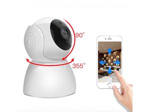 IP kamera V380 1080P, nočné videnie, mobilná aplikácia, biela