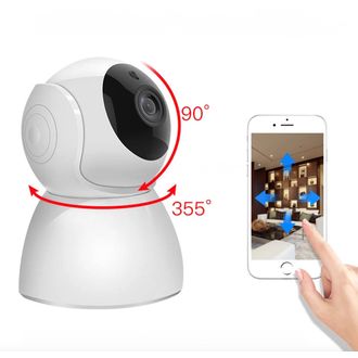 IP kamera V380 1080P, nočné videnie, mobilná aplikácia, biela