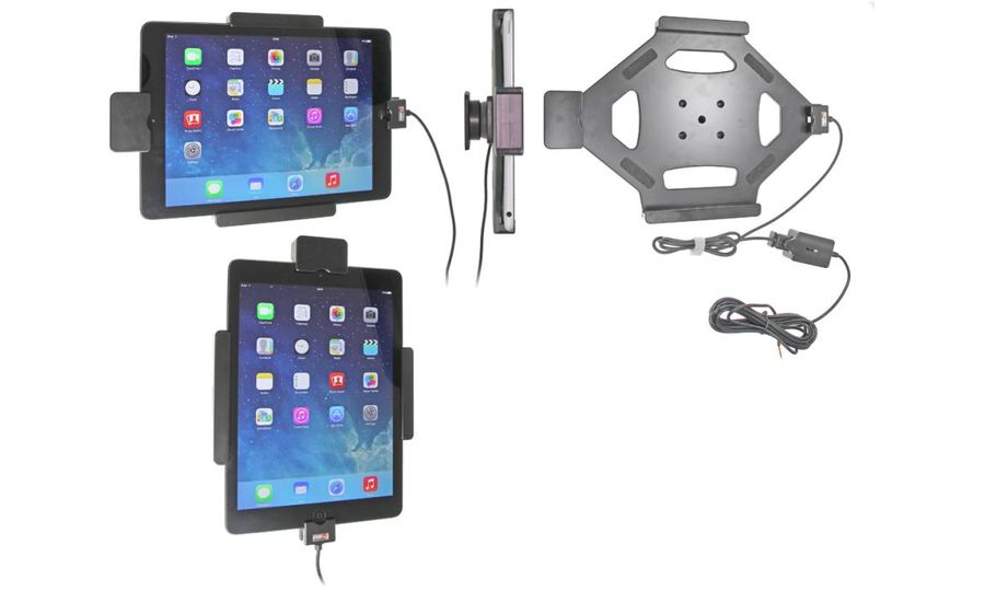 Brodit držiak do auta na Apple iPad 9.7 New, bez puzdra, so skrytým nabíjaním, s pružinovým istením