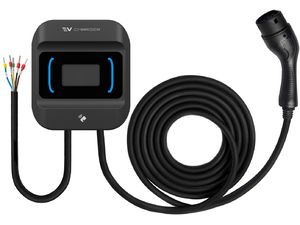 Nabíjacia stanica AUXUS Wallbox 22kW pre elektrické vozidlá, aplikácia, 5m kábel, APP+RFID, čierna