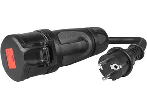 Zelený adaptér červený CEE 16A 400V na 230V Schuko, IP44