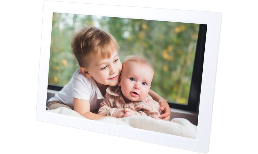 Fotorámik 17", diaľkové ovládanie, podpora kariet SD, biely