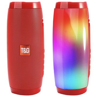 T&G TG157, prenosný reproduktor, RGB, červený