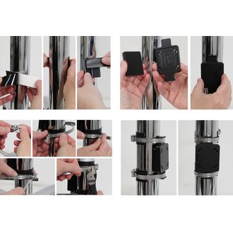 Brodit vystužený držiak rúrky, priemer 25,4-127 mm, montážna podložka, AMPS