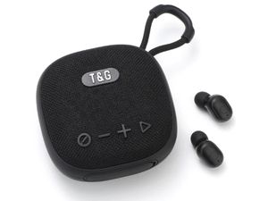 T&G TG-813 2V1, bezdrôtový reproduktor + slúchadlá TWS, čierna