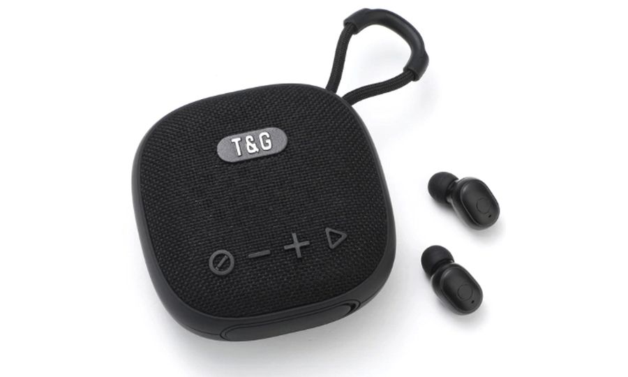 T&G TG-813 2V1, bezdrôtový reproduktor + slúchadlá TWS, čierna
