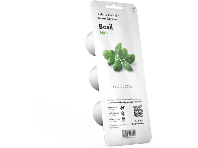 obsah balenia Click and Grow bazalka, kapsule so semenami a substrátom 3ks