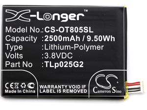 Batérie pre Alcatel One Touch Pixi 8" (ekv. TLP025G2), 2500mAh