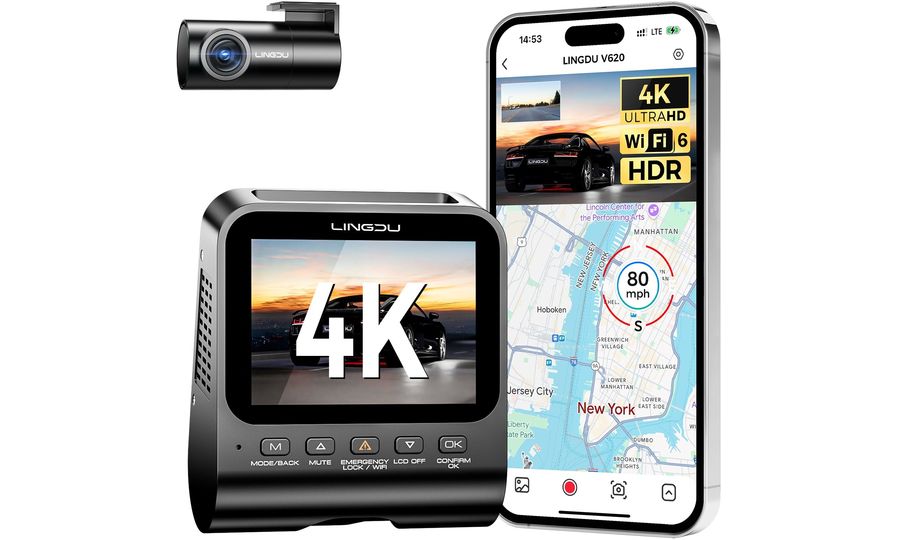 Lingdu V620 4K Dash Cam sada so zadnou kamerou