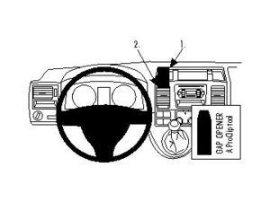 Brodit ProClip Volkswagen Caravelle/T5 Transporter/Pickup 10-15 (len priehradka bez veka), na stred