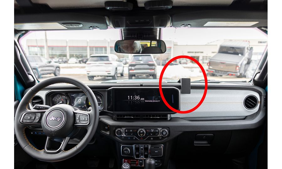 Brodit ProClip montážna konzola pre Jeep Gladiator/Wrangler 24-25, na stred