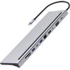 USB-C HUB 11v1 (USB-C PD, HDMI 4K, VGA, LAN RJ45, 3x USB 3.0, SD, microSD, audio)