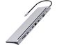 USB-C HUB 11v1 (USB-C PD, HDMI 4K, VGA, LAN RJ45, 3x USB 3.0, SD, microSD, audio)