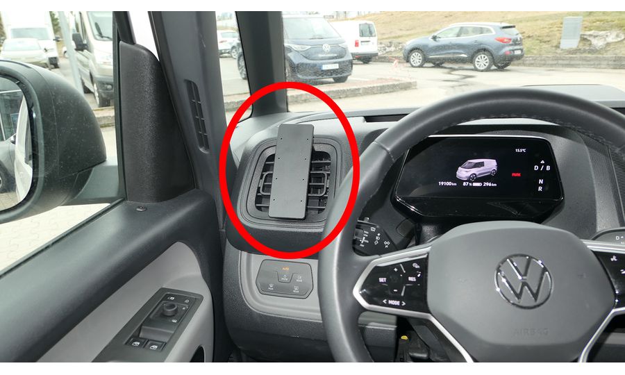 Brodit Montážny držiak ProClip pre Volkswagen ID. Buzz Cargo 23-24, vľavo na mriežke ventilácie