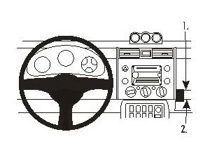 Brodit ProClip montážna konzola pre Toyota FJ Cruiser 07-15, na stred vpravo