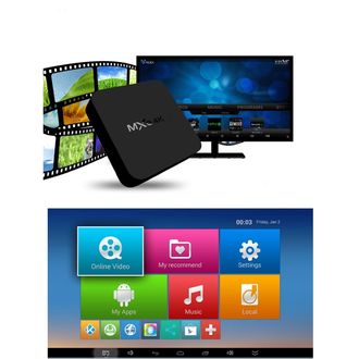 Multimediálne centrum MXQ, Android TV, čierna