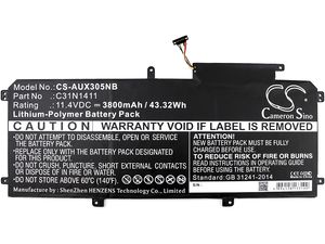 Batérie pre Asus Zenbook UX305 (ekv. C31N1411), 3800mAh