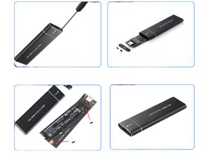 Externý box pre M.2 NVMe SSD, USB C 3.1 Gen 2 10Gbps, čierny