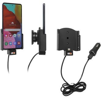 Brodit držiak do auta na Samsung Galaxy A51, bez puzdra, s nabíjaním z cig. zapaľovača/USB