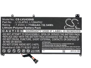 Batéria pre Lenovo IdeaPad U330, U430, U530 (ekv.L12L4P62) 7100mAh, Li-pol