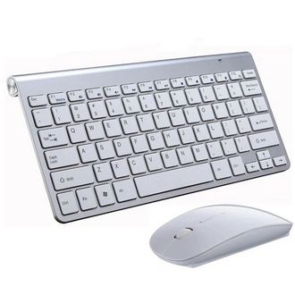Mobilly Bezdrôtová klávesnica a myš pre Android, Mac, Windows, strieborná