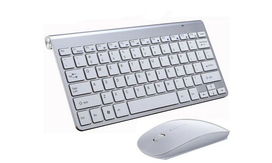 Mobilly Bezdrôtová klávesnica a myš pre Android, Mac, Windows, strieborná