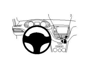 Brodit ProClip montážna konzola pre Peugeot 208/Peugeot 2008 12-19, na stred