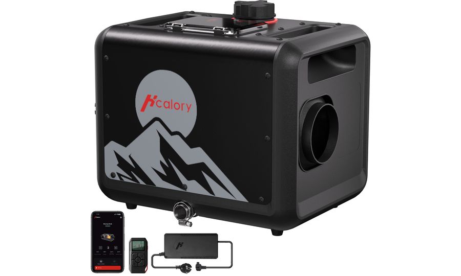 Hcalory TB MAX Toolbox - nezávislé 8kW naftové kúrenie, 12V/24V/220V, 7,5L nádrž, APP, alarm CO