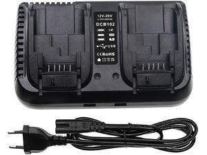 Nabíjačka 2 akumulátorov pre DeWalt 12V MAX, XR Li-Ion 18V, napr. DCB120, DCB132