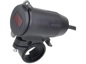 Vodotesná nabíjačka s monitorom napätia na riadidlách, 2x USB, rýchle nabíjanie QC3.0