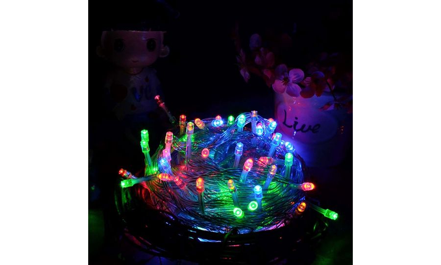 Vianočná LED svetelná reťaz, 10 m, farba svetla RGB