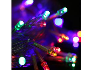 Vianočná LED svetelná reťaz, 10 m, farba svetla RGB