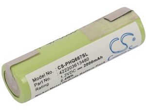 Batéria pre Philips, Grundig, Remington, Wahl, 2000mAh, Ni-Mh