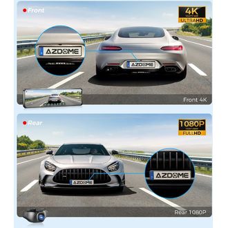 AZDOME PG18S 4K Mirror Dash Cam kamera do auta so spätným zrkadlom