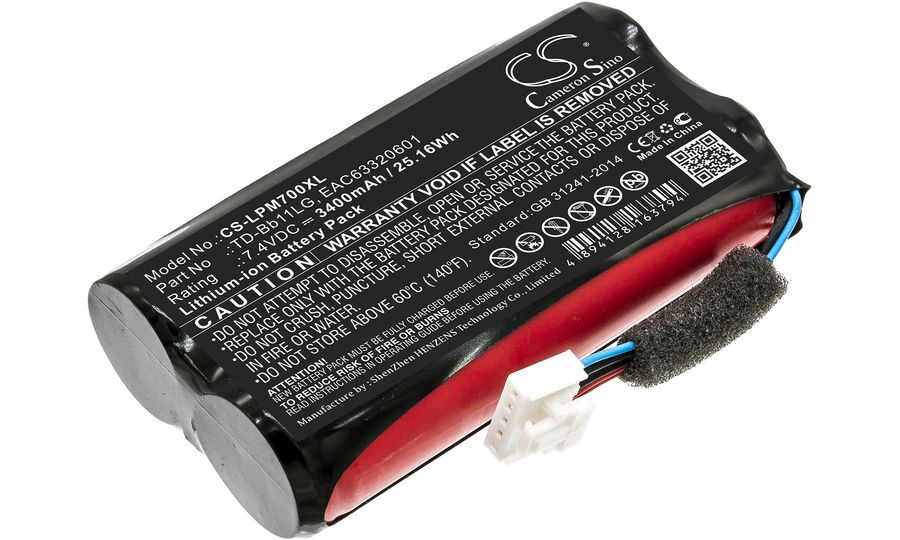 Batéria pre LG Music Flow P7, Xboom Go Pk7 a ďalšie, 3400 mAh, Li-Ion