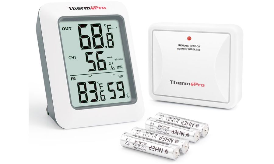 ThermoPro TP-60C, teplomer s externým senzorom, bezdrôtový, meria teplotu a vlhkosť