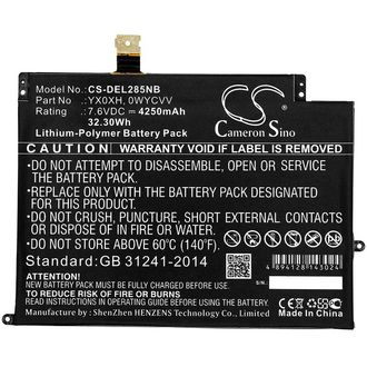 Batéria pre Dell Latitude 7285, 4250mAh, Li-Pol